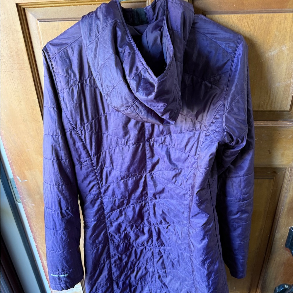 Womens Columbia Mighty Lite Hooded Omni Heat Long Quilted Jacket Small